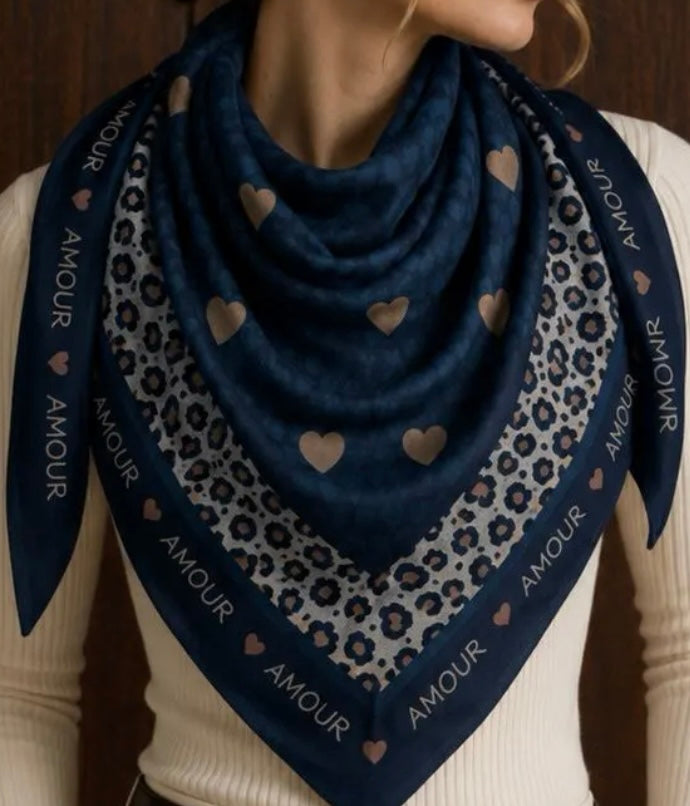Foulard IRIS – Bleu marine