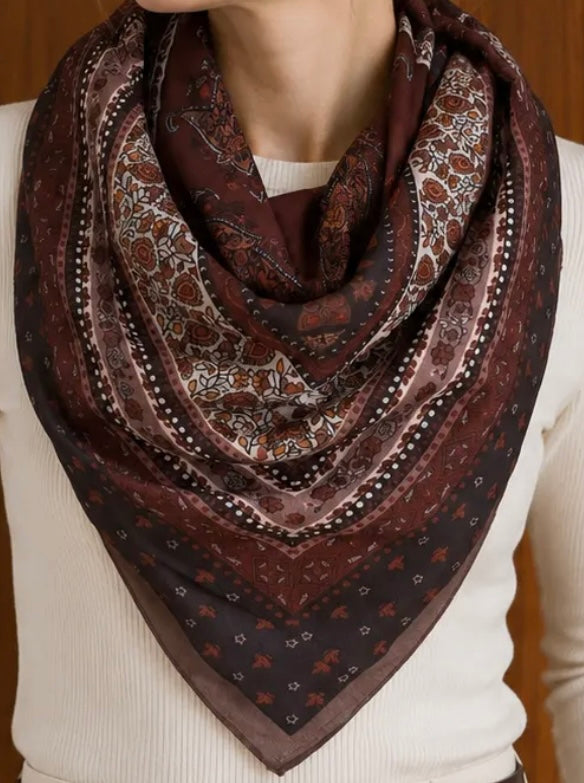 Foulard Ambre – Cachemire Bordeaux