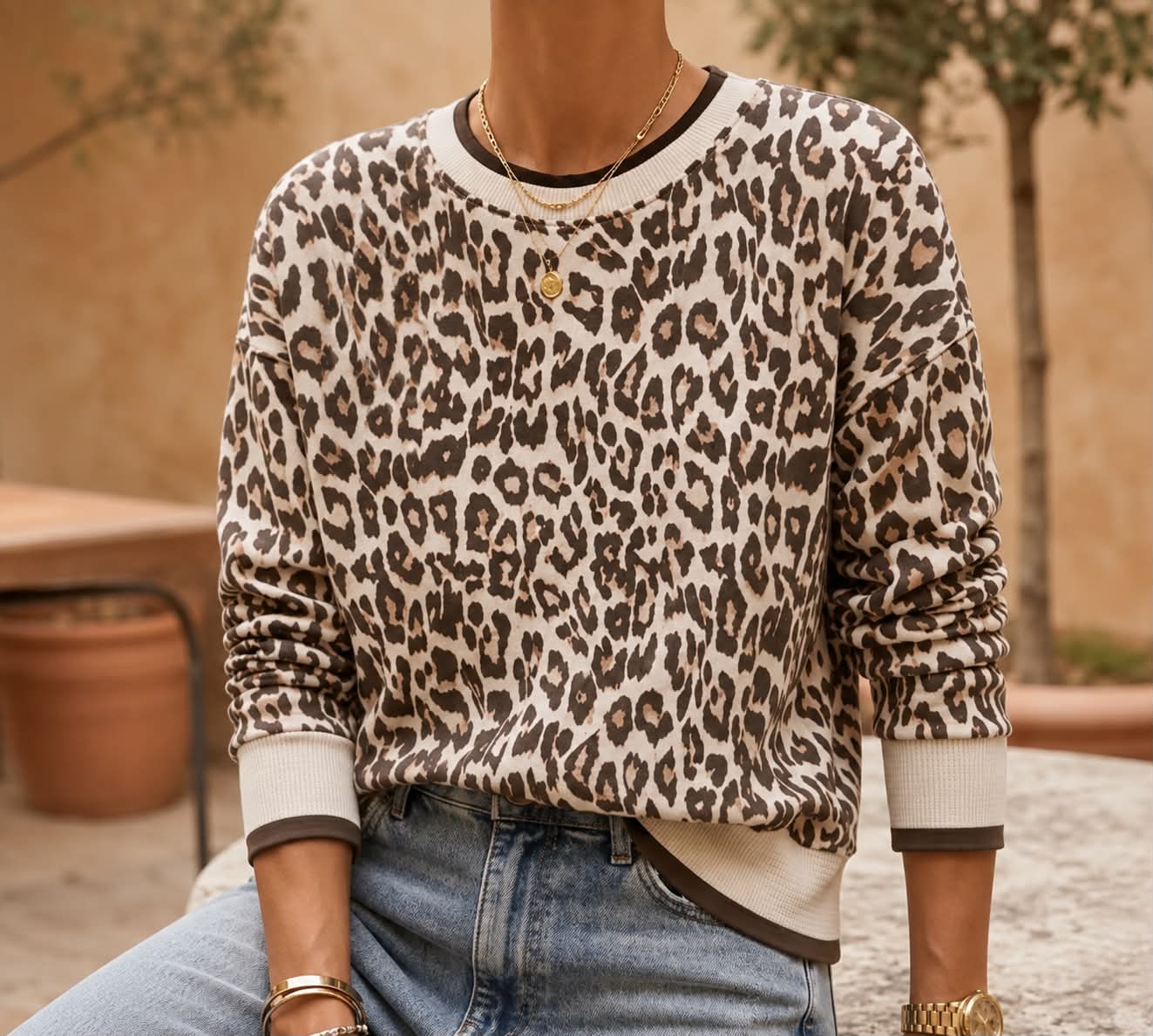 Sweat Maya – Imprimé Léopard