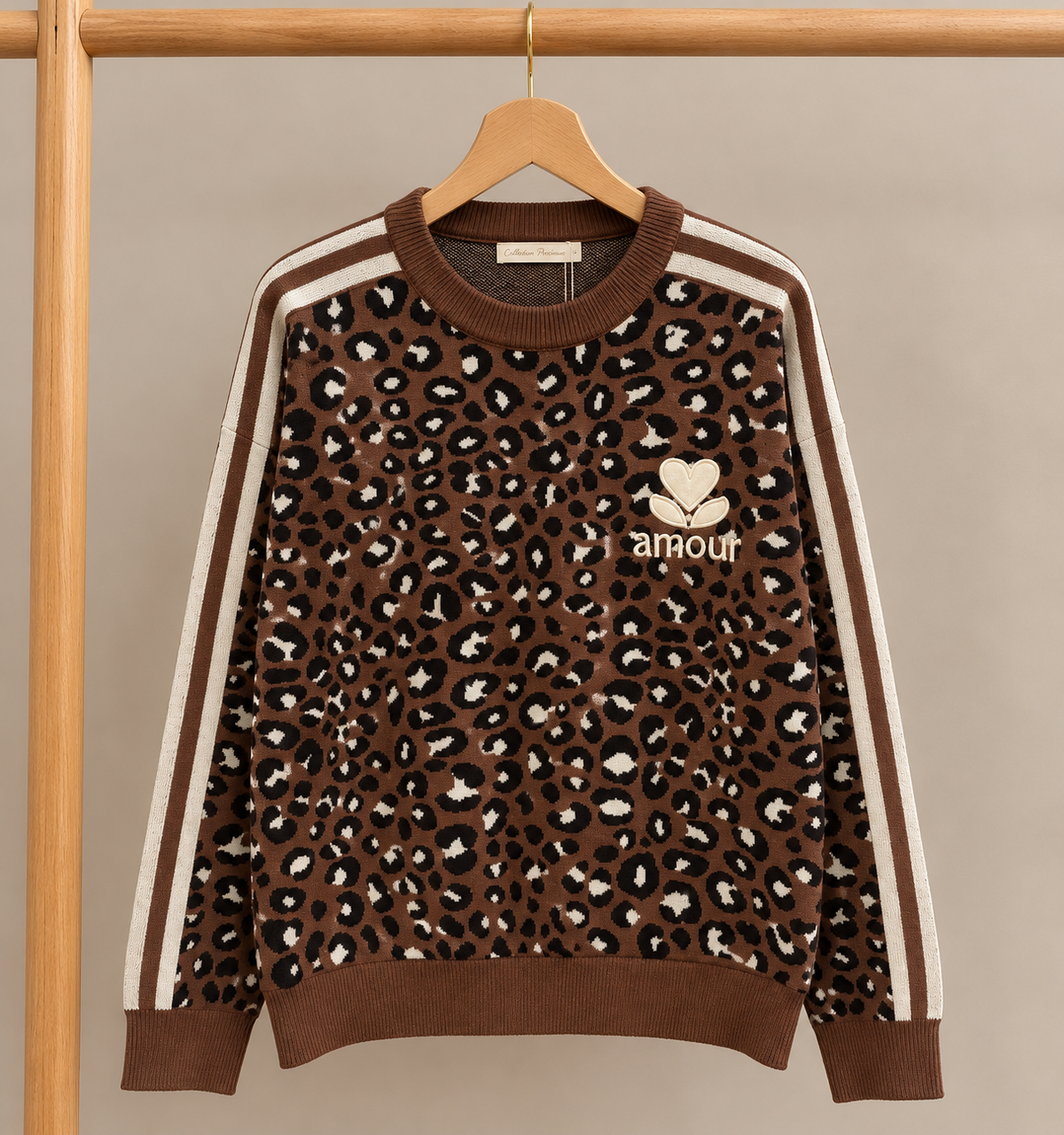 Pull ROMY – Léopard chocolat