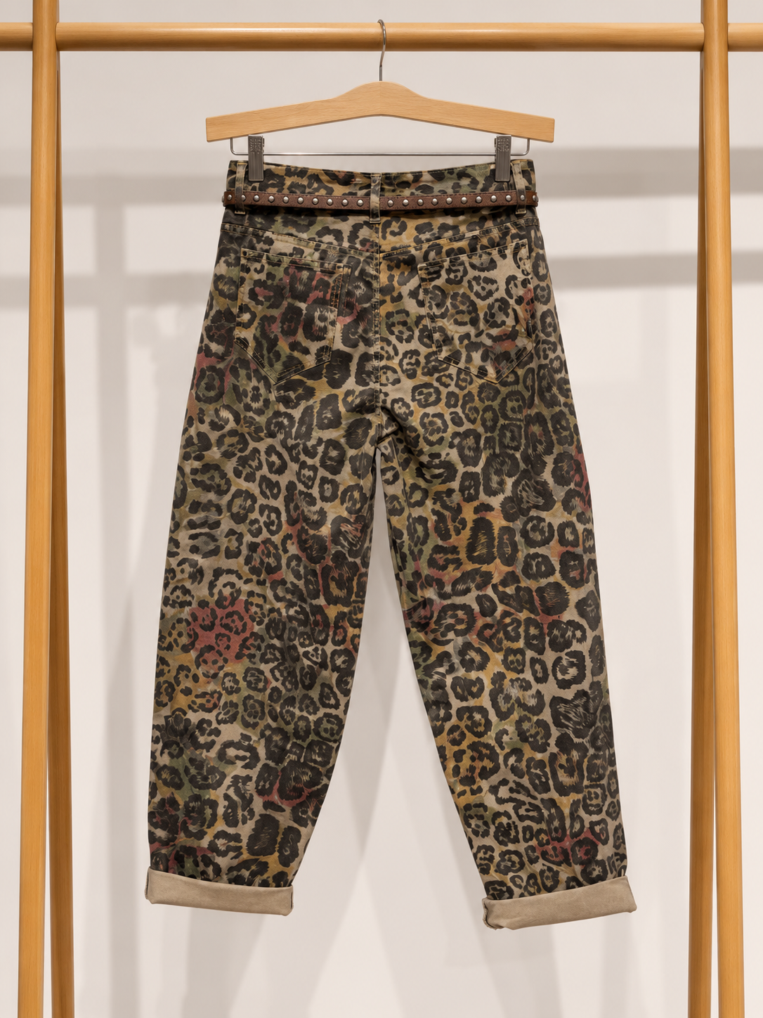 Pantalon GIULIA – Imprimé léopard multicolore