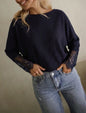 Pull Emma – Maille douce & manches en dentelle