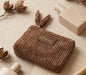 Porte-monnaie Noisette – Velours côtelé marron