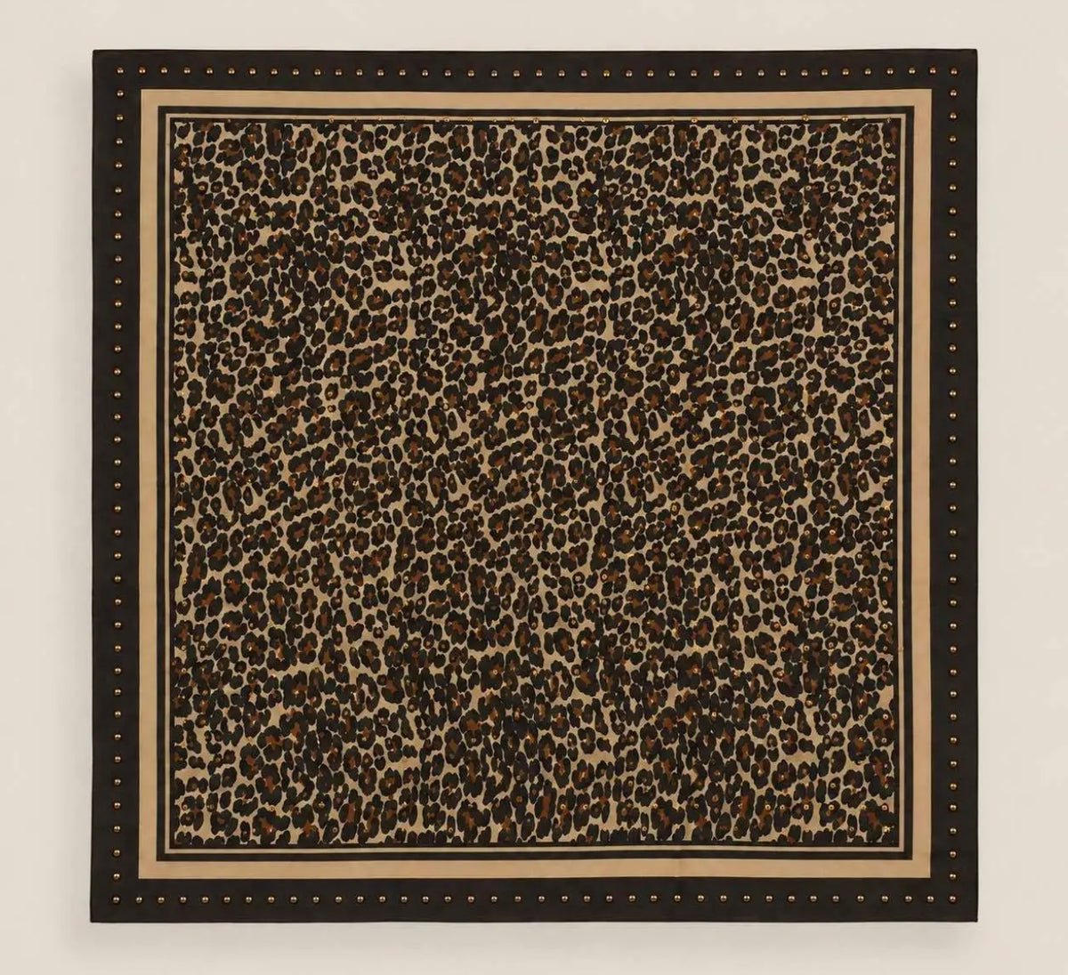 Foulard Bianca – Léopard & Clous