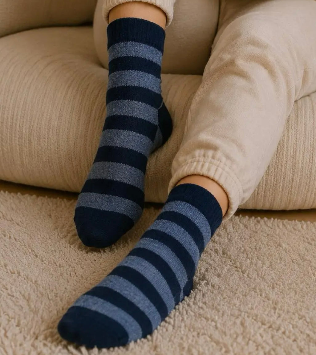 Chaussettes Augustine – Bleu marine & bleu gris