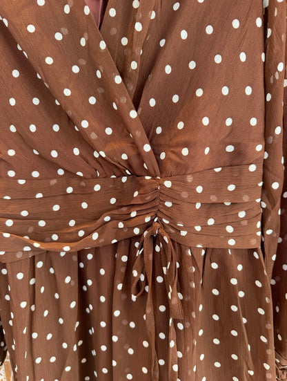 Robe Léana -Marron à pois