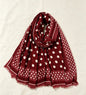 Foulard Garance – Bordeaux à pois
