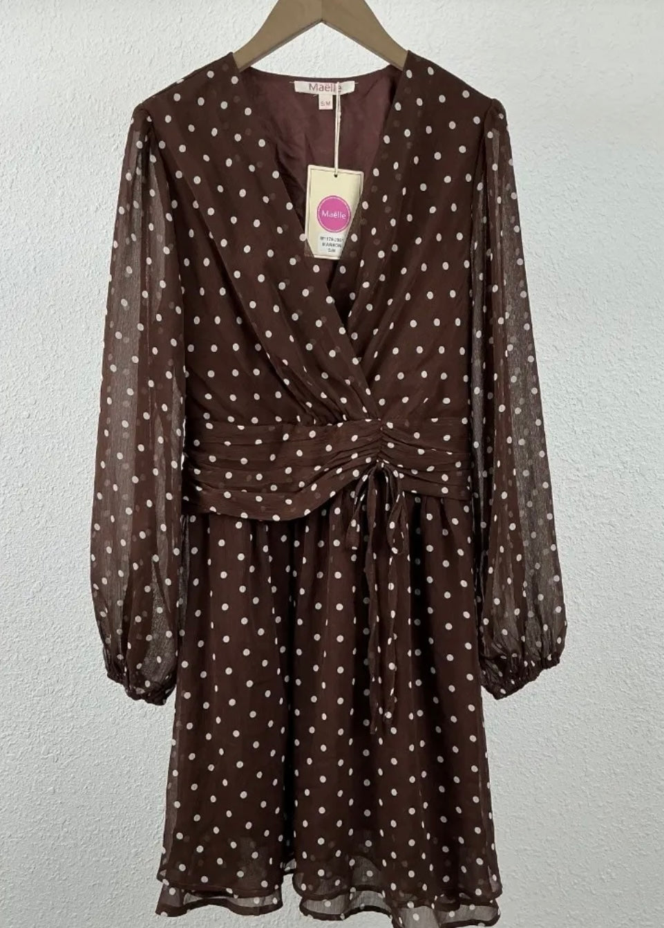 Robe Léana -Marron à pois