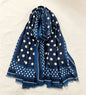 Foulard Albane – Bleu marine à pois