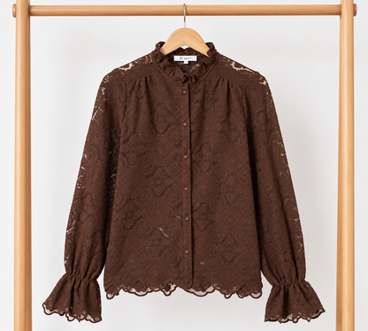 Blouse Éléonore – Chocolat