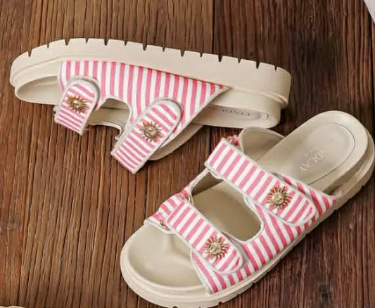 Sandales Daisy rose