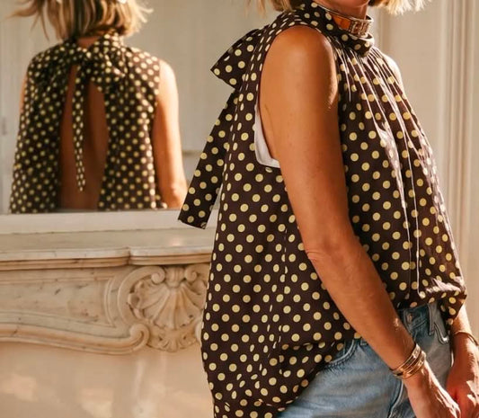 TOP dos nu Hélène choco/jaune