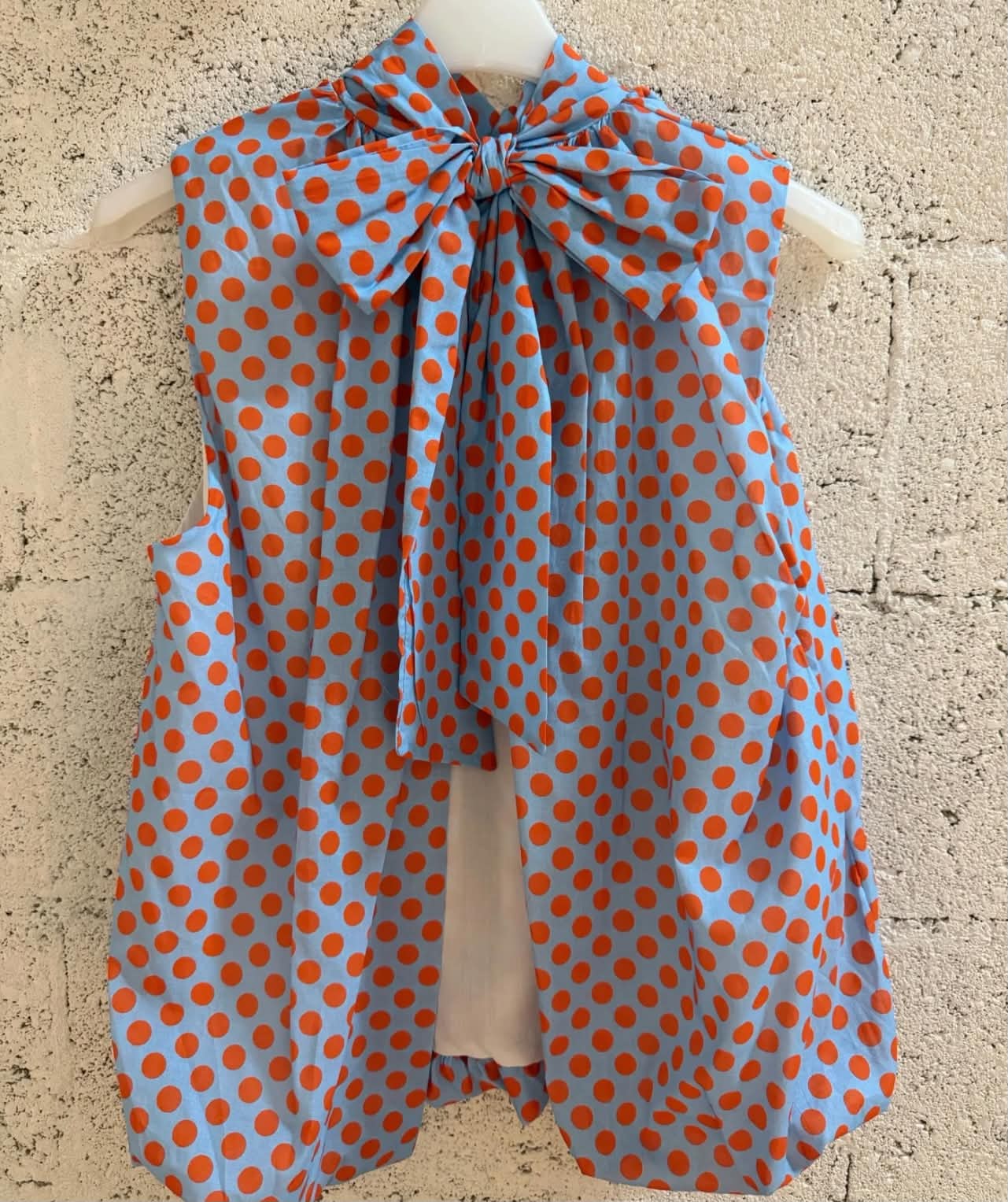Top dos nu  Hélène ciel/orange