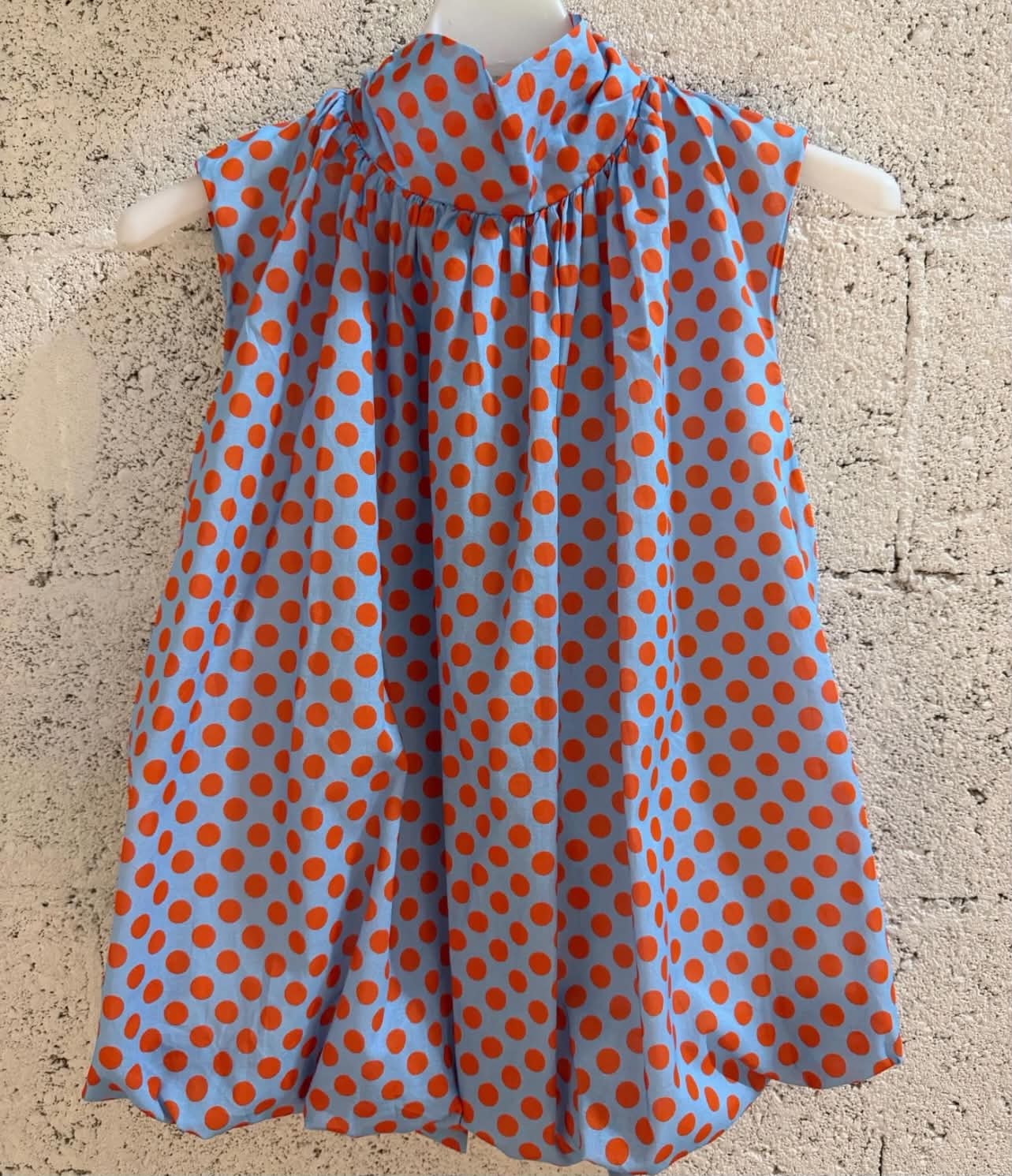 Top dos nu  Hélène ciel/orange