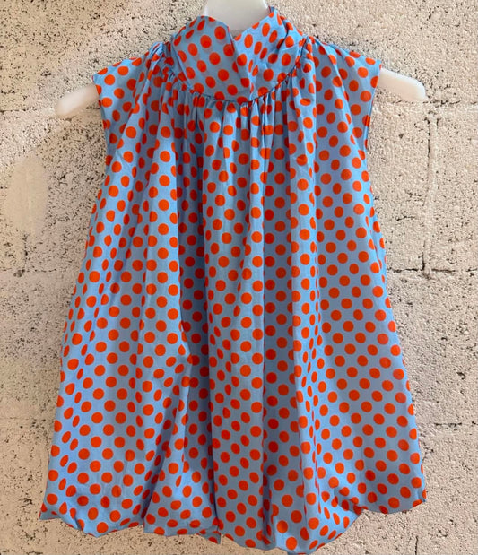Top dos nu  Hélène ciel/orange