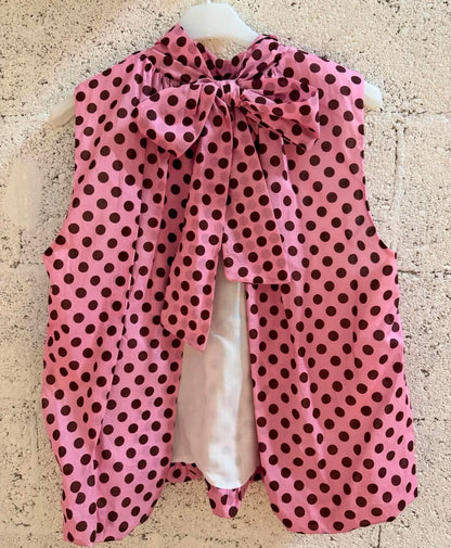 Top dos nu Hélène rose/bordeaux