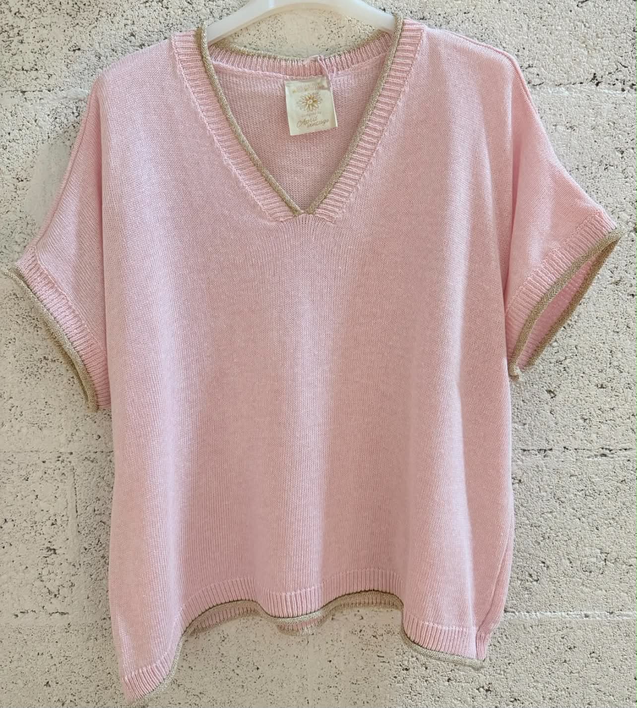 T-shirt maille rose Betty
