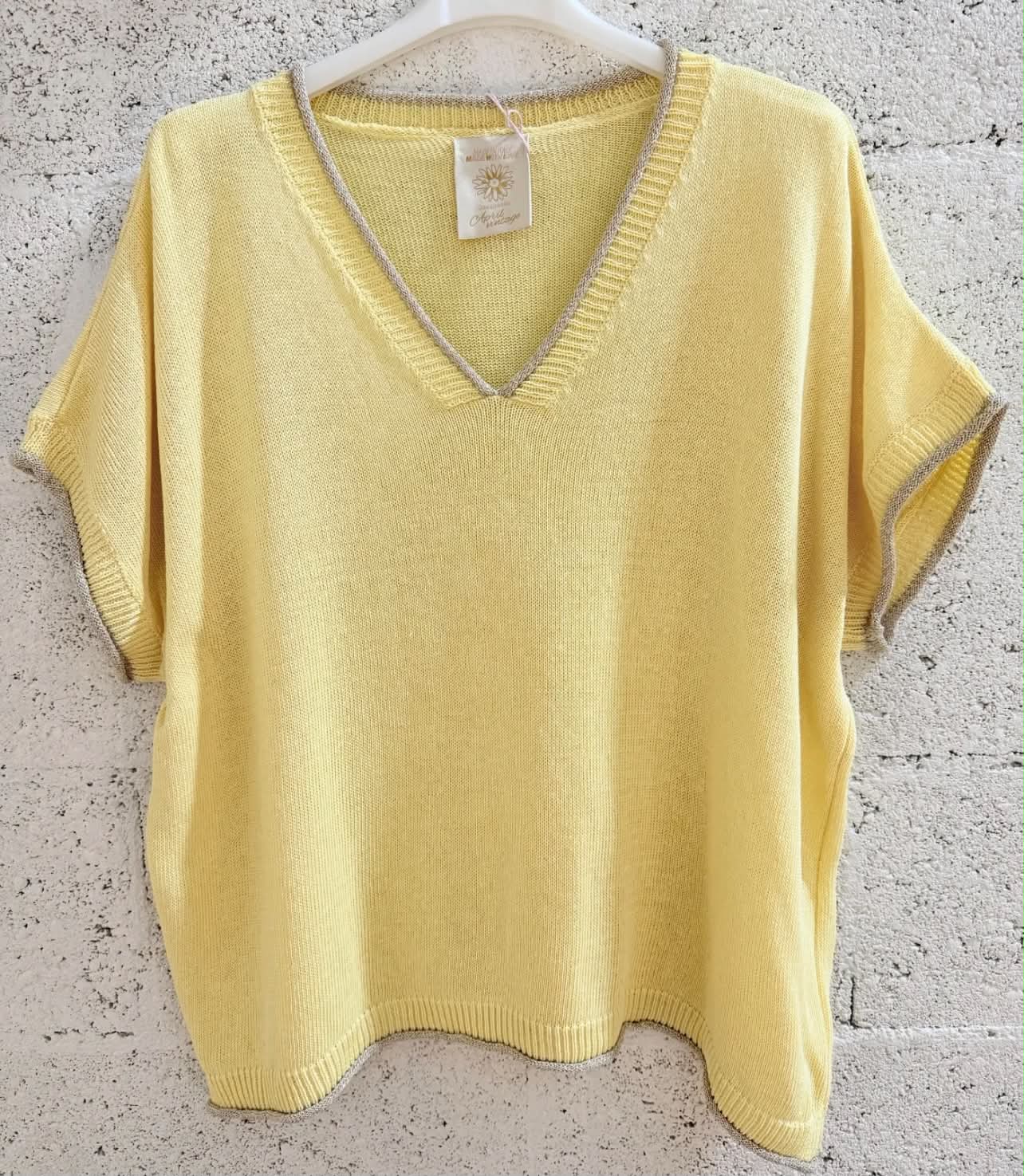 Tee-shirts maille jaune Betty