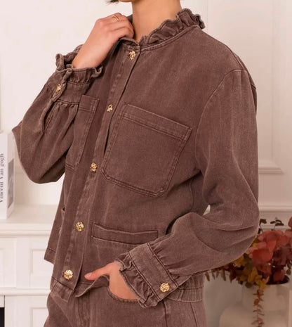Veste Jeanne – Denim Chocolat