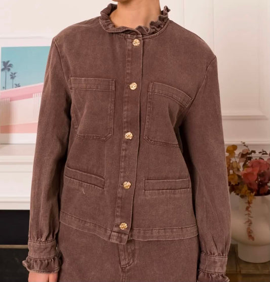 Veste Jeanne – Denim Chocolat