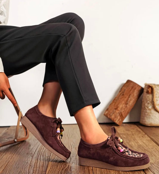 Mocassins imprimé léopard & détails fantaisie