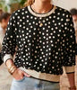 Sweat Clara – Noir à Pois Écrus
