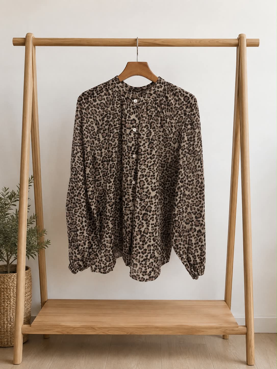Blouse Léonie – Léopard Beige
