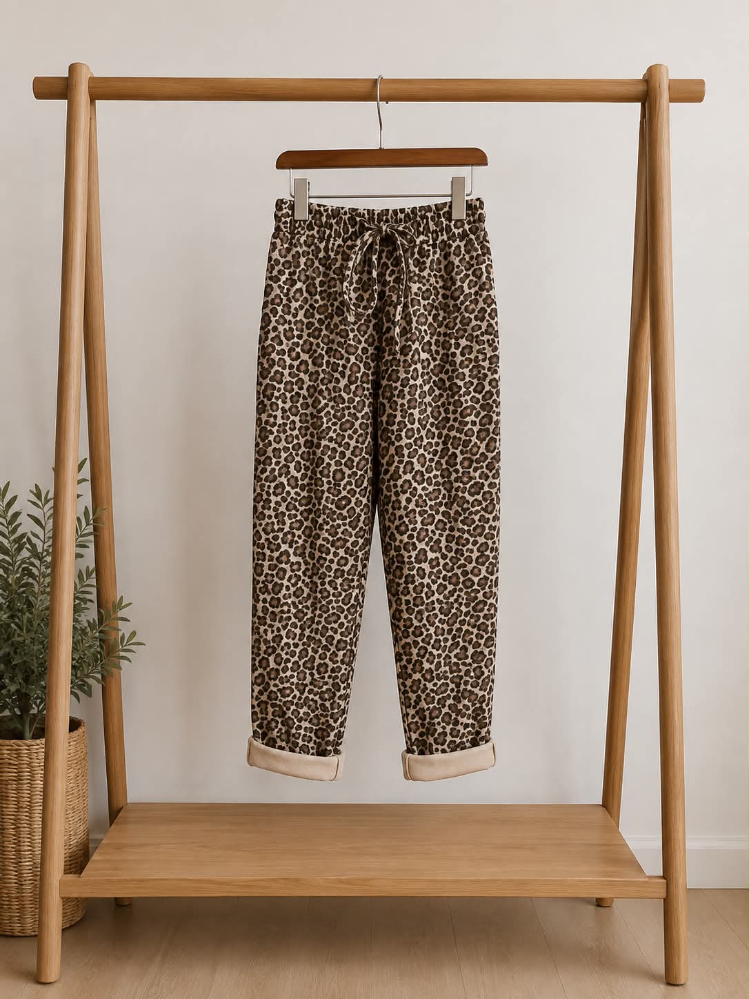 Pantalon  Léonie – Léopard Beige