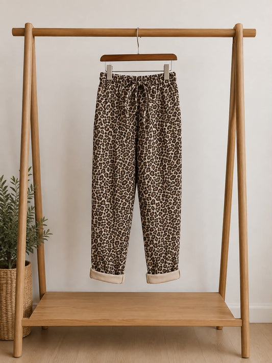Pantalon  Léonie – Léopard Beige