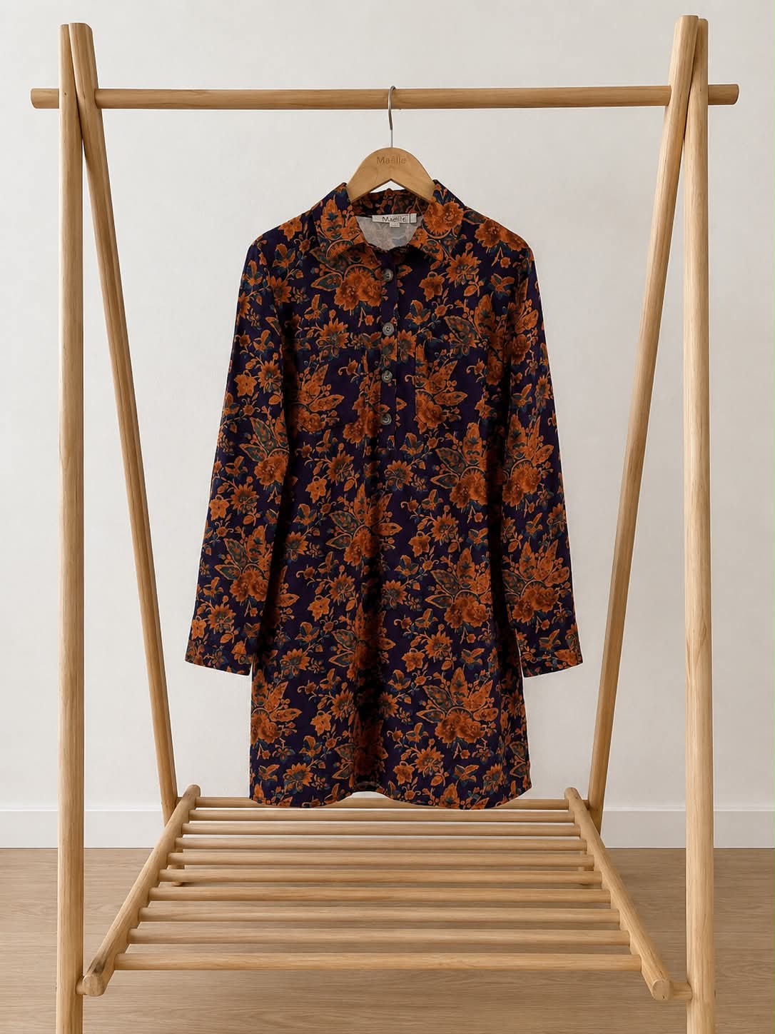 🌸 Robe JOSÉPHINE – Bleu fleuri