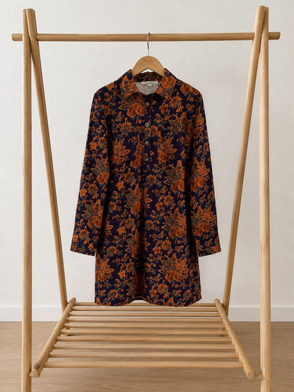 🌸 Robe JOSÉPHINE – Bleu fleuri