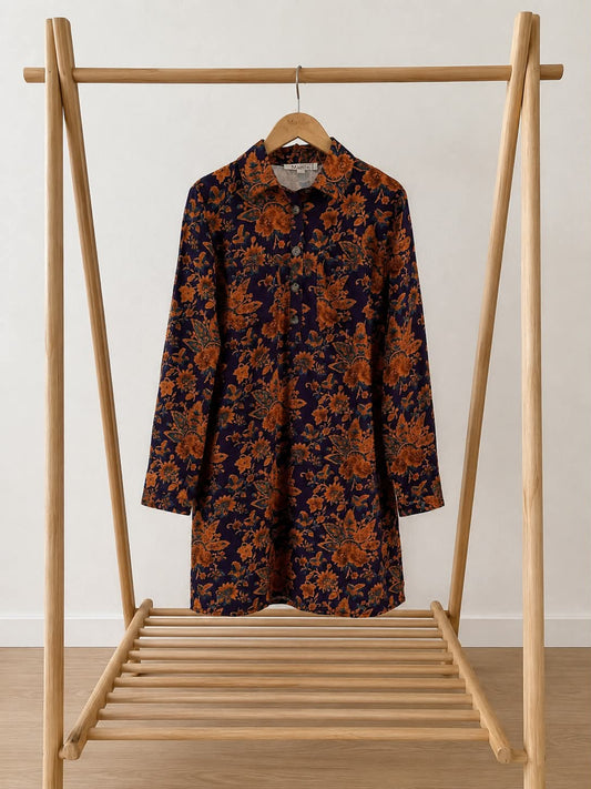 🌸 Robe JOSÉPHINE – Bleu fleuri