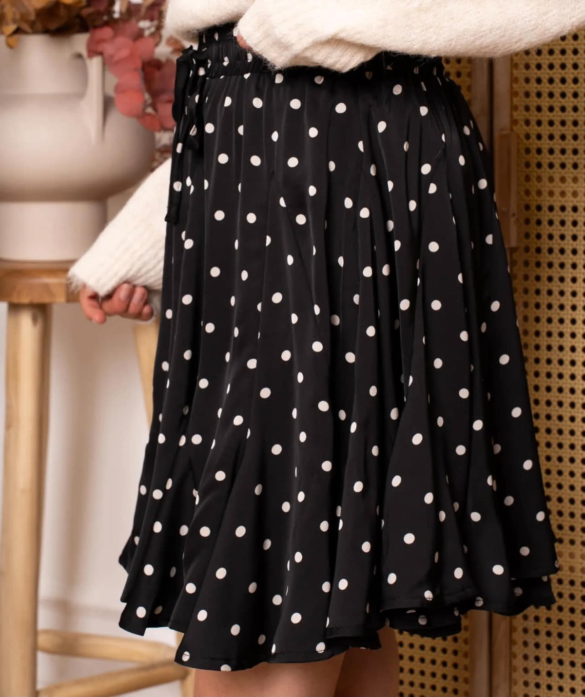 Jupe Clara – Pois noir