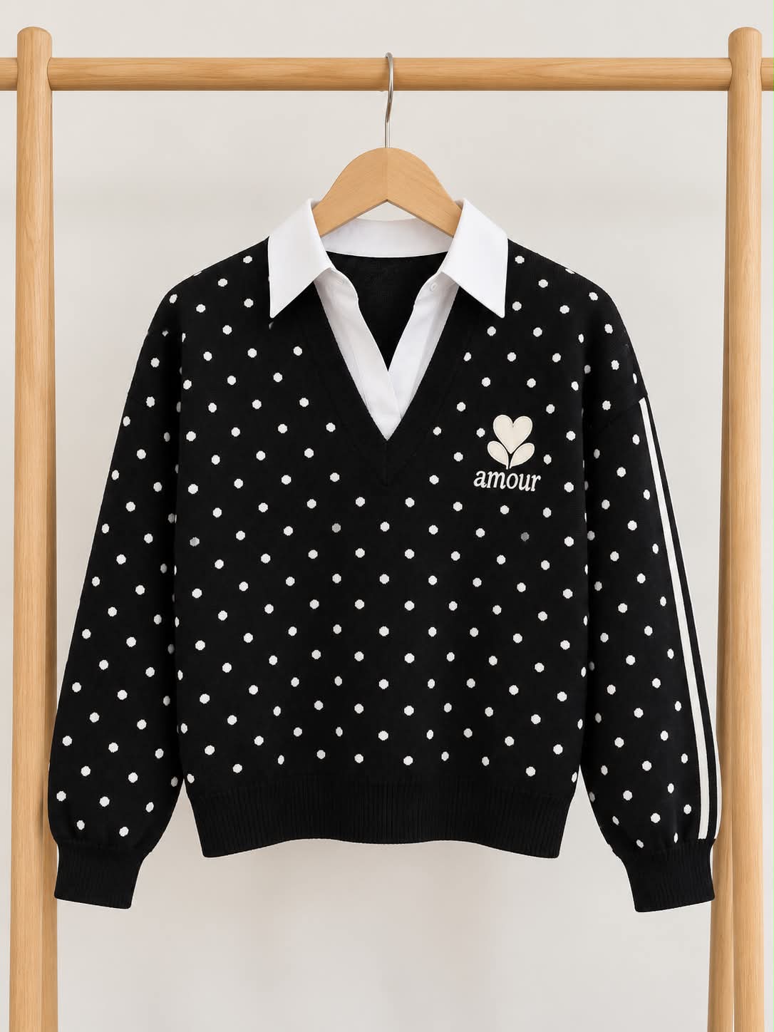 Pull Mila – Pois & col chemise