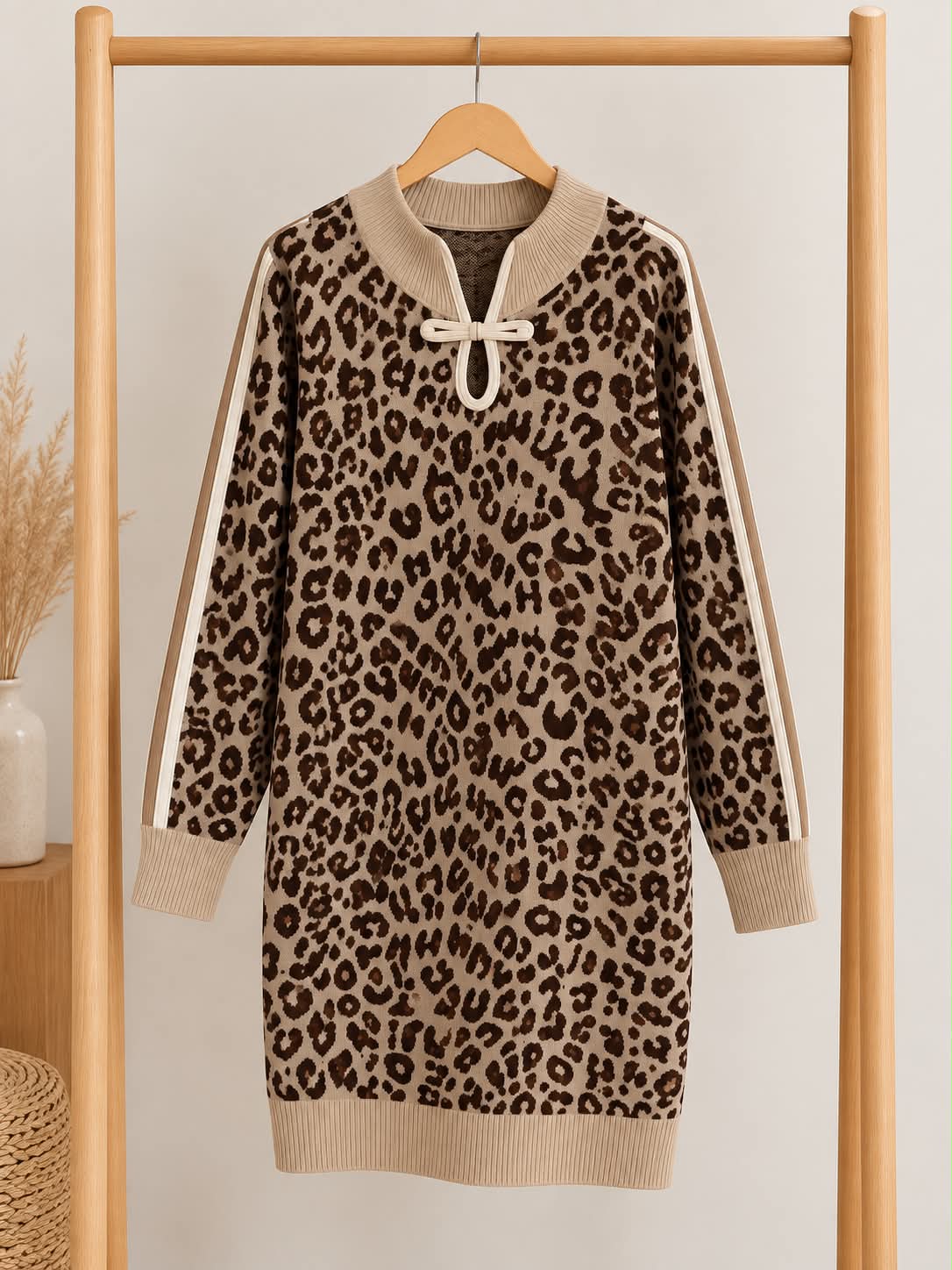 Robe pull Léona – Imprimé léopard
