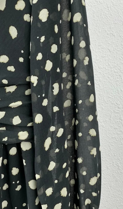 Robe Léana – Noire à pois écrus