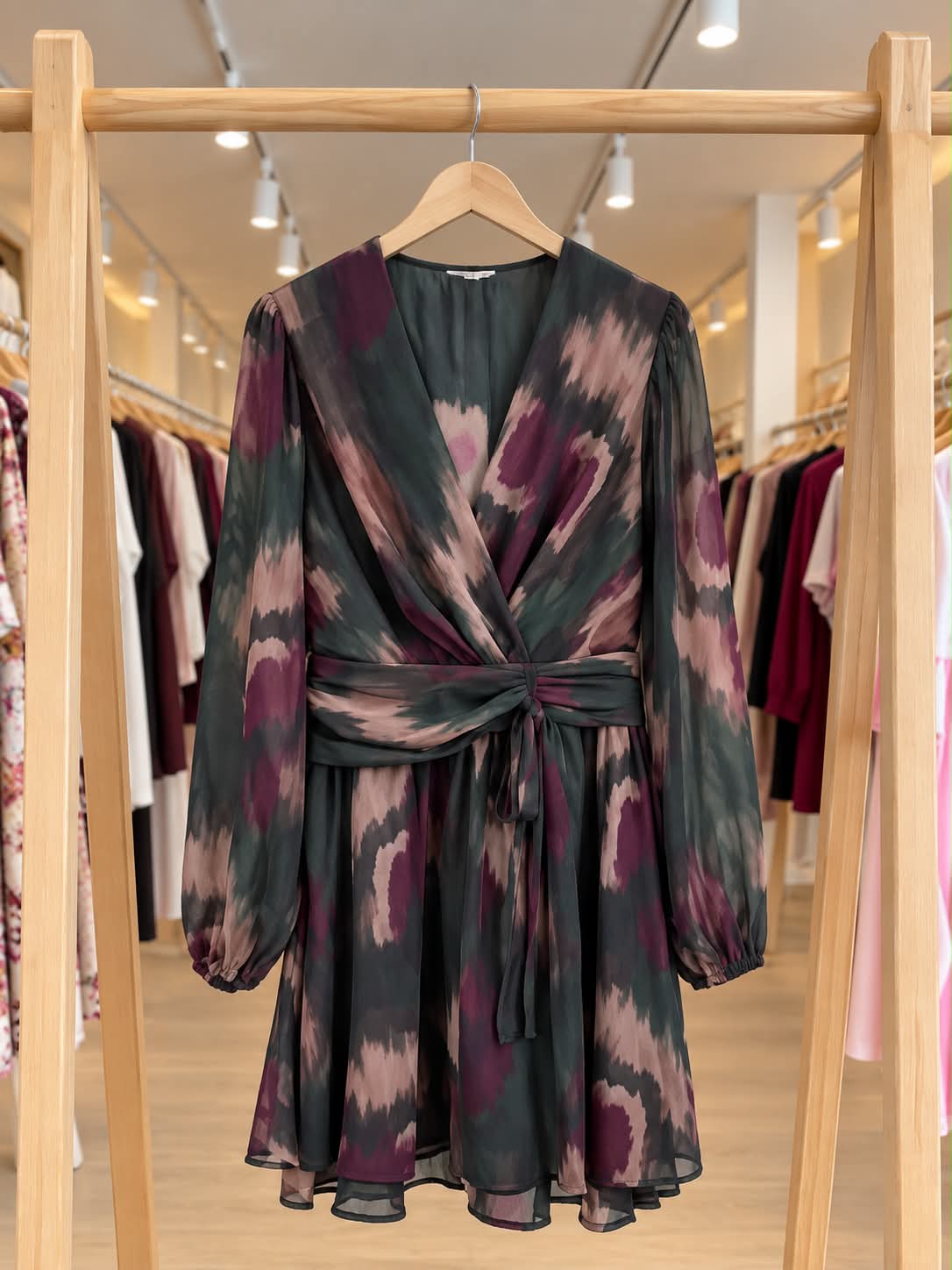 Robe Naïa – Kaki imprimé