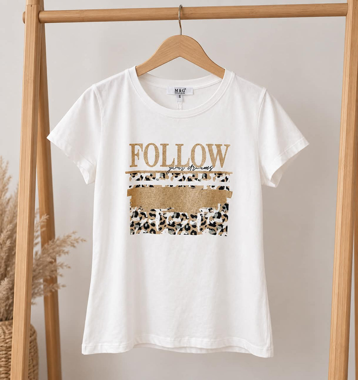 T-shirt Livia – Follow Your Dreams Blanc
