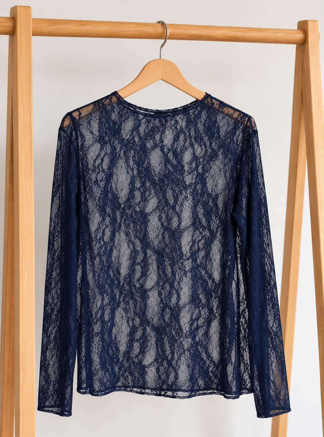 Top LOUISON – Dentelle Bleu Marine