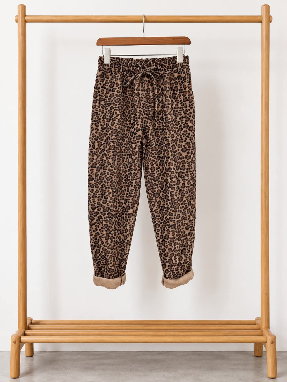 Pantalon Léopard NAYA – Velours Camel