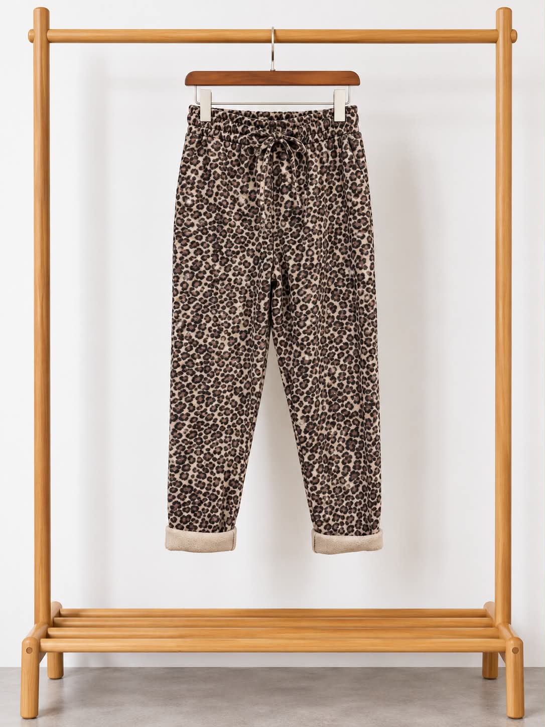Pantalon Léopard NAYA – Velours Beige