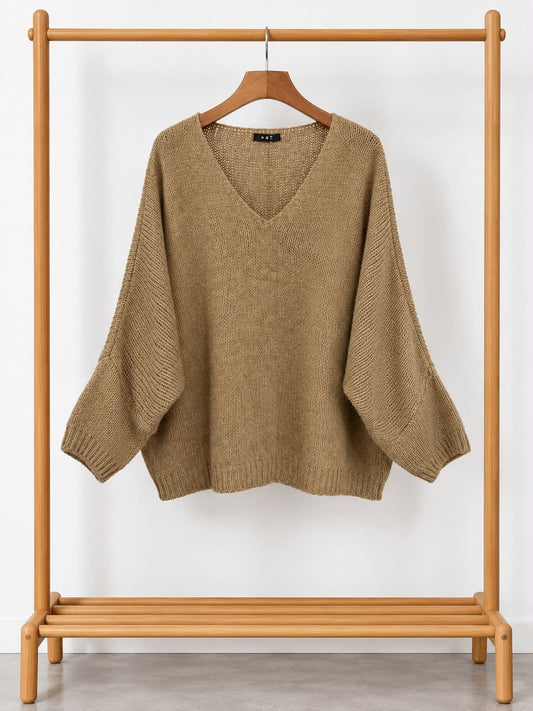 Pull ALBA – Maille Camel