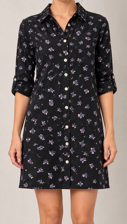 Robe chemise fleurie LÉONIE