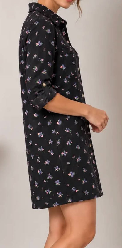 Robe chemise fleurie LÉONIE